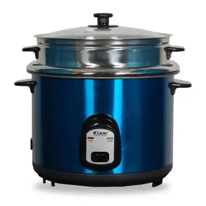 Kiam SJBS-704 2.8 Liter Stainless Steel Rice Cooker Blue and Silver